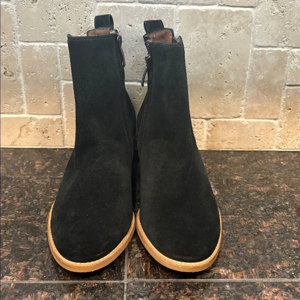 NWT PAUL GREEN Sante Bootie Soft Suede Zip Black $520